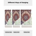 thumbnail image 4 of Red Navy Blue Boho Swag Valances for Windows, Vintage Ethnic Geometric Rod Pocket Sheer Valances for Large Windows, Swag Toppers Light Filtering for Kitchen Living Room 2 Panels 36''x63'', 4 of 6