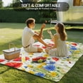 thumbnail image 5 of Fsddascl Watercolor Flower Outdoor Rug for Patio/Deck/Porch, Non-Slip Large Area Rug 4 x 6 Ft, Patriotic Red Blue Poppy Floral Indoor Outdoor Rugs Washable Area Rugs, Reversible Camping Rug Carpet, 5 of 5