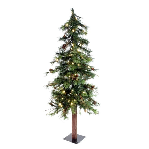 Vickerman 4' Mixed Country Alpine Artificial Christmas Tree, Warm White Dura-Lit® LED Lights