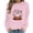 Pink, variant on Juebong fashion Halloween Pullover for Womens Cute Stacked Ghost Jack O Lantern Graphic Sweatshirt Crewneck Solid Color Basic Tops Loose Fit Long Sleeve Casual for Events Fall Daily Matching Clothes
