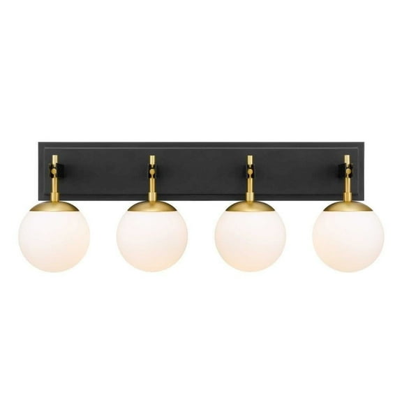 Varaluz Allie 4-Lt Bath - Black/Satin Brass