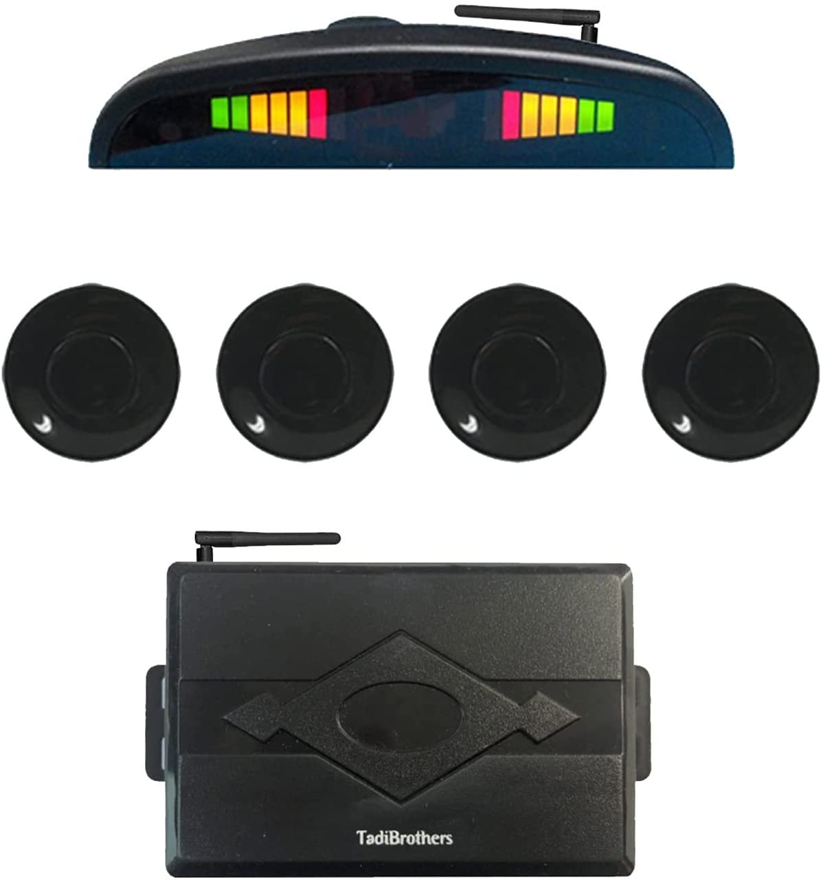 TadiBrothers Wireless Backup Parking Sensor Kit with 4 Front or Rear