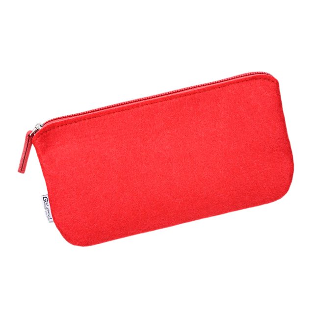 Bolsa de maquillaje Almacenamiento de artículos de tocador de viaje portátil Cepillos cosméticos Monedero Lápiz Estuche para bolígrafos Organ rojo Baoblaze Bolso cosmético del maquillaje