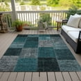 thumbnail image 6 of Addison Rugs Chantille Indoor/Outdoor Transitional Patchwork Teal Washable Rectangle Rug, 2'6" x 3'10", 6 of 6