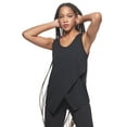 thumbnail image 2 of Expert Brand USA-Made Women's MoCA Cotton Blend Front Tie Tank Top, Black, XL, 2 of 6
