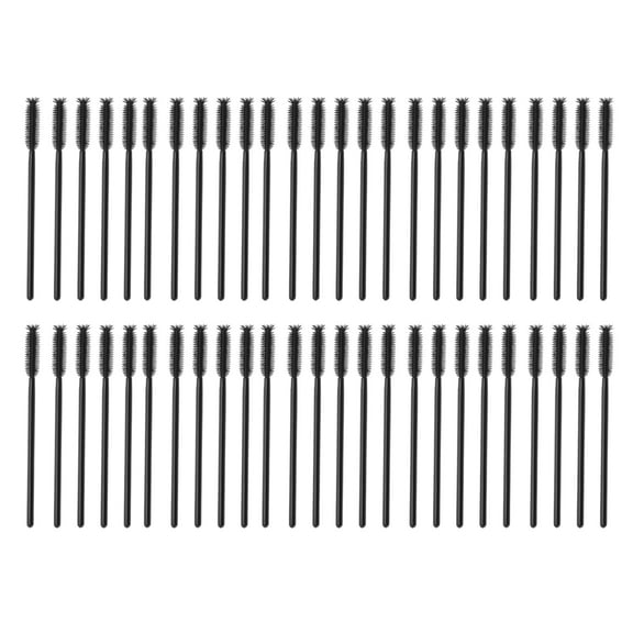 Unique Bargains 50 Pcs Pineapple Shape Eyelash Brush for Bathroom Black Plastic Silicone