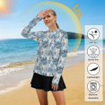 thumbnail image 5 of FORMRS Womens Long Sleeve Shirts UPF 50+ Sun Protection Quick Dry Fishing Hiking Tops, Size S-2XL, White Tiger Pattern, 5 of 8