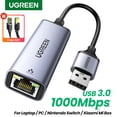 thumbnail image 2 of Adaptador Ethernet USB UGREEN USB3.0 1000Mbps USB RJ45 tarjeta de red para ordenador portátil Xiaomi Mi Box S Nintendo Switch PC Internet USB Lan Tan Jianjun unisex, 2 of 2