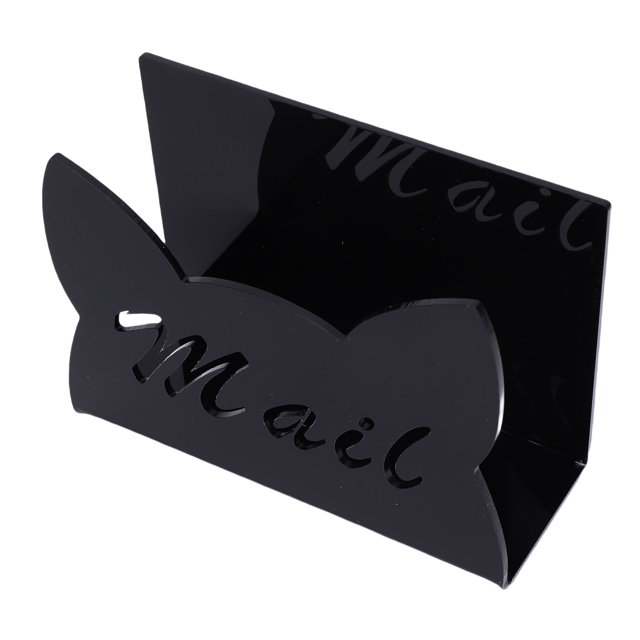 Plateau de courrier en acrylique, porte-lettres de l'oreille de chat, organisateur de fichiers de comptoir, support de rangement, trieur d'enveloppe de bureau vertical avec des