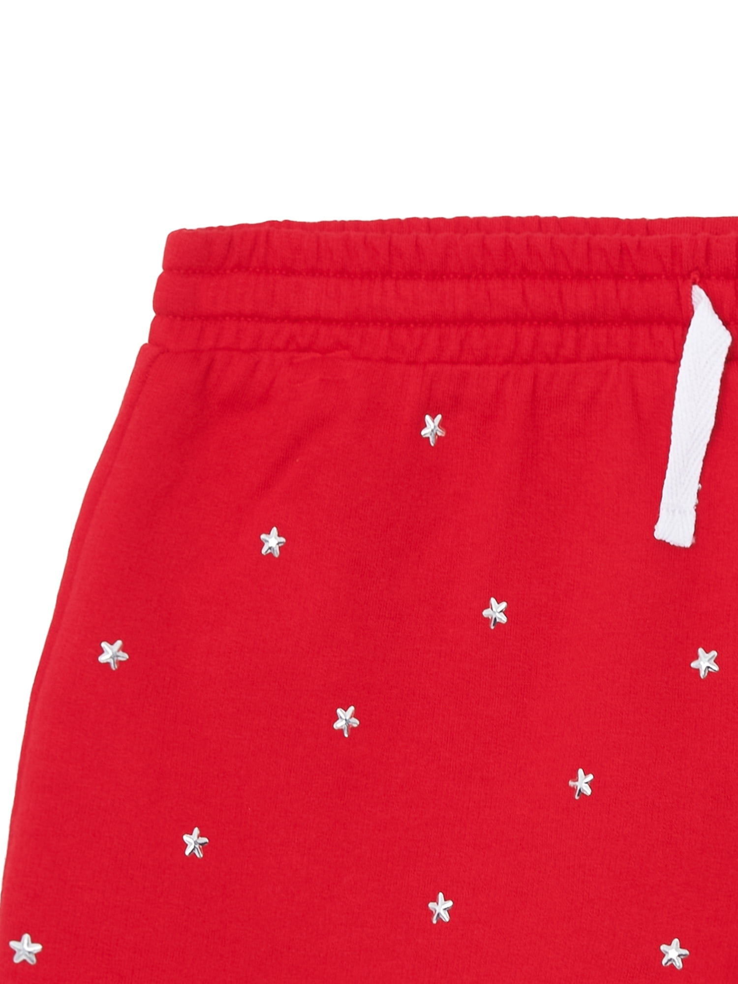 Way To Celebrate Girls Patriotic Americana Short with Studs, sizes 4-18