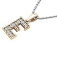 thumbnail image 3 of Dazzlingrock Collection 0.10 Carat (ctw) Round White Diamond Fancy Letter 'E' Initial Pendant 1/10 CT, 10K Rose Gold, 3 of 6