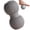 Gray, variant on Peanut Massage Ball Double Lacrosse Ball Deep Tissue Muscle Recovery Roller Purple/Gray