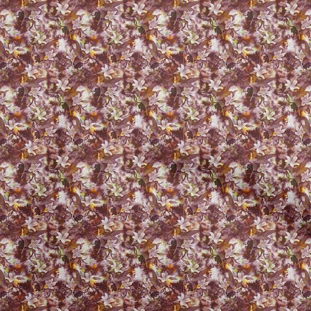 oneOone Georgette Viscose Maroon Fabric Abstract Bird Craft Projects Decor Fabric Printed By The Yard 42 Inch Wide