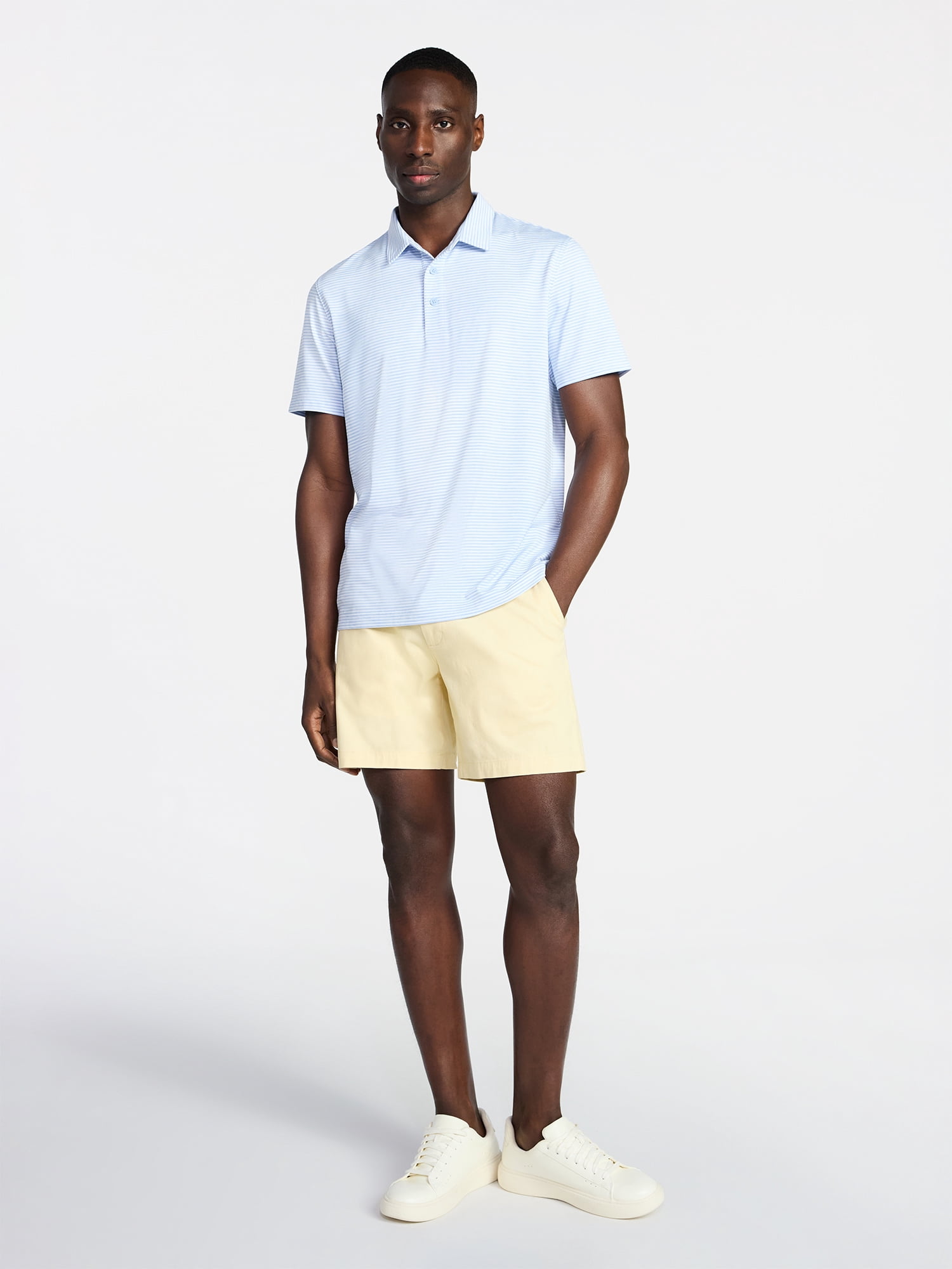 George Men's & Big Men's Relaxed Fit Short Sleeve Stretch Polo Shirt, Sizes S-5XL