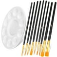 thumbnail image 4 of UPOUART Watercolor Painting Brushes Round Palette White 10Pcs 1Palette 6.7x6.7x0.4in, 4 of 8