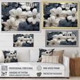 thumbnail image 4 of Designart "Fundamental Floral Shapes" Violets Floater Framed Wall Art Living Room, 4 of 5