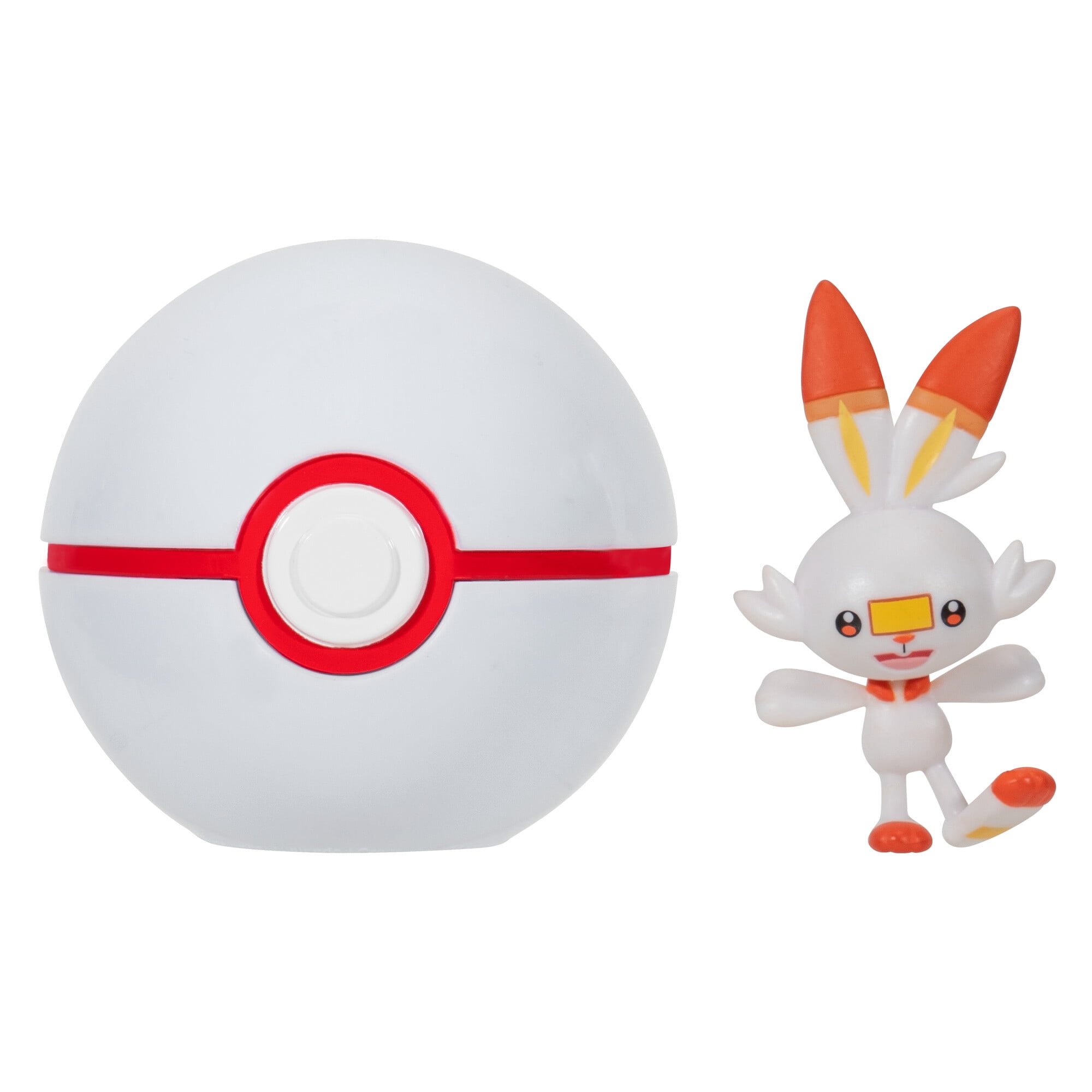 Pokemon Clip ‘N’ Go Scorbunny and Premier Ball - Includes 2 inch Battle Figure and Premier Ball Accessory