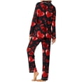 thumbnail image 4 of Jamicy Comfy Pajamas for Women Set Womens Pajama Sets Valentine'S Day Two-Piece Pajamas Sets Gradient Soft Long Sleeve Sleepwear Button-Down with Pocket, 4 of 7