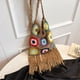 thumbnail image 5 of Bolsa de estética Mujer Estilo étnico Bolso de tejido suave para mujeres Niñas Caqui, 5 of 9
