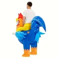thumbnail image 5 of Adult Inflatable Chicken Costume Air Blowing Rooster Suit Riding On Chicken Costume Halloween Funny Dress Up Cosplay Easter,Height 59"–74.8",Rooster, 5 of 6