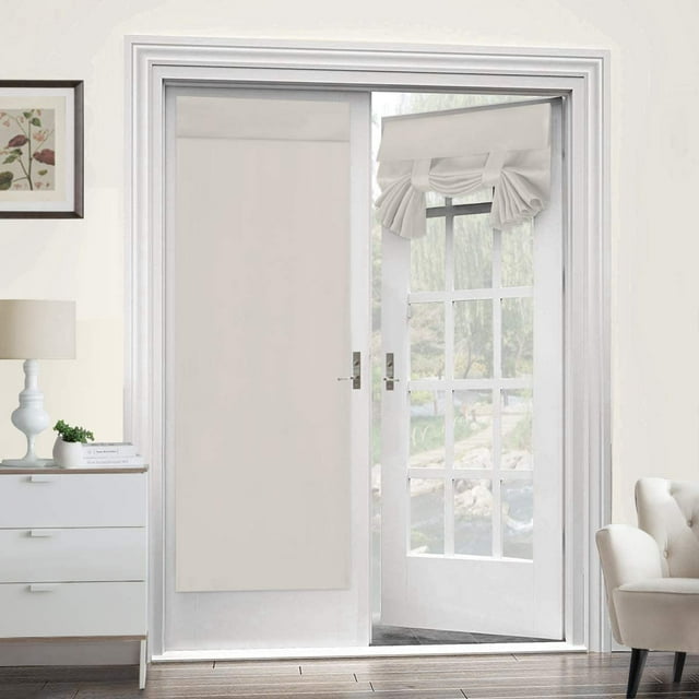 Cortina opaca para puertas francesas - Panel de cortina de vidrio opaco con aislamiento térmico para cortinas de puertas y ventanas, 26 x 68 pulgadas Adepaton WMZL-2039-16