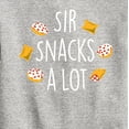 thumbnail image 3 of Instant Message - Sir Snacks A Lot - Toddler & Youth Crewneck Fleece Sweatshirt, 3 of 6