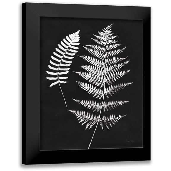 Rhue, Piper 12x14 Black Modern Framed Museum Art Print Titled - Nature by the Lake Ferns V Black Crop
