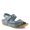 BLUE, variant on Galaire Women’s Leather Wedge Sandal with Soft Insole & Comfort