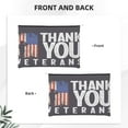 thumbnail image 2 of Zufioo Veterans Day2 Print DuPont Paper Portable Toiletry Bag, 8.9x6.5 inch Zippered Hand-held Paper Cosmetic Bag Storage Tool Kit, 2 of 7