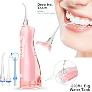 USB Rechargeable Portable Cordless Water Flosser Electric Dental Oral Irrigator for Teeth Cleaning 3 Modes with Cleanable Water Tank