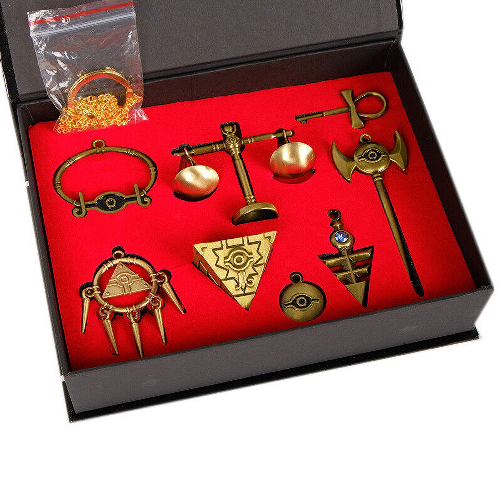 Brand New 8-Piece/Set Millennium Item Puzzle Pendant Necklace Keychain Bronze -