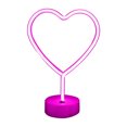 thumbnail image 2 of Decoración de luz LED de neón para el día de San Valentín | Diseño de amor de corazón | Alimentación por batería USB o 3 AA | Luz nocturna de fiesta romántica | 20x29cm | Decoración de aniversario, 2 of 6