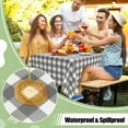 thumbnail image 3 of decorUhome 6Pcs Disposable Tablecloth for Rectangular Table, 54x108 Inch Gray and White Checkered Table cover for Party, Birthday, Picnic, 3 of 8