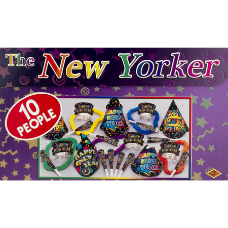 Beistle The New Yorker Kit For 10 People for New Year's Eve