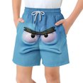 thumbnail image 2 of Eltusu Boys Board Shorts, Elastic Waistband Summer Funny Loose Fit Swim Trunks with Pockets Sky Blue Size 8T, 2 of 3
