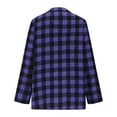 thumbnail image 5 of Womens Button Up Plaid Shirts Loose Tunic Tops Long Sleeve V Neck Casual Blouses Plus Size Maternity Outfits (2XL, Purple), 5 of 6