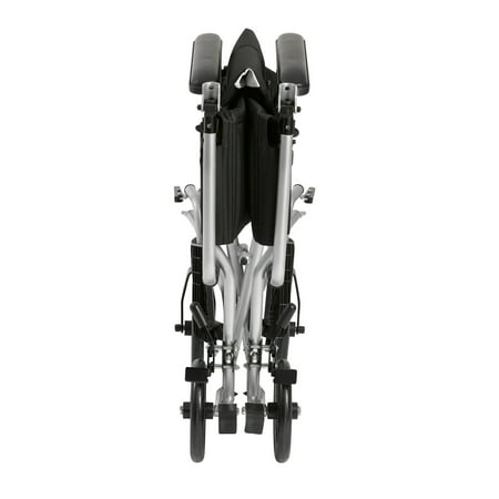 Drive Medical Lightweight Transport Wheelchair, 17" Seat, Silver