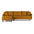 thumbnail image 2 of Sofá Cama Modular Reversible de Lino Mostaza Beehive Memory Foam Modelo Analia Makora, 2 of 8