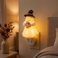 thumbnail image 5 of sruoe Halloween Ghost Plug-in Night Light Witch Hat Ghost LED Lamp Candy Ghost Wall Plug Nightlight Seasonals Bedroom Decorative Light, 5 of 7