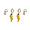 Golden Yellow, variant on Classic Gameday Earring Stack purple orange
