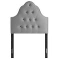 thumbnail image 2 of Modway Sovereign Diamond Tufted Velvet Twin Headboard in Gray, 2 of 5