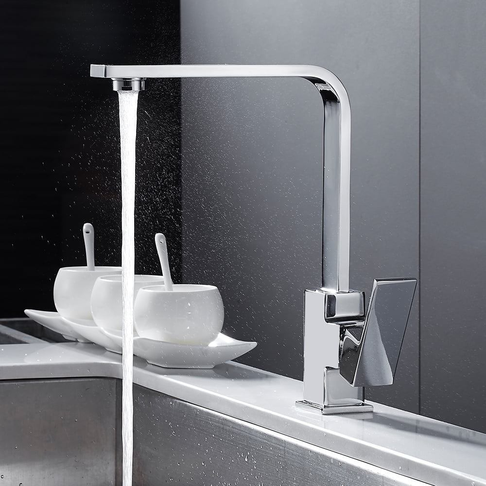Kitchen Sink Taps Basin Sink Mono Mixer Tap Swivel Spout Faucet Square Brass New Kitchen Sink Taps Basin Sink Mono Mixer Tap Swivel Spout Faucet Square Brass New
