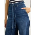 thumbnail image 4 of Free Assembly Women’s Belted Wide Leg Trouser Jeans, 31” Inseam, Sizes 0-22, 4 of 6