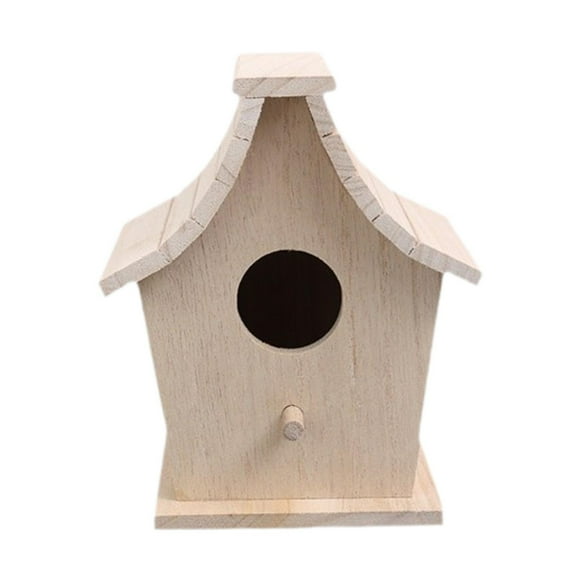 Casa para pájaros, decoración de jardín, regalo para amantes de las aves, madera, fácil de usar, refugio multifuncional, caja nido para patio, ,