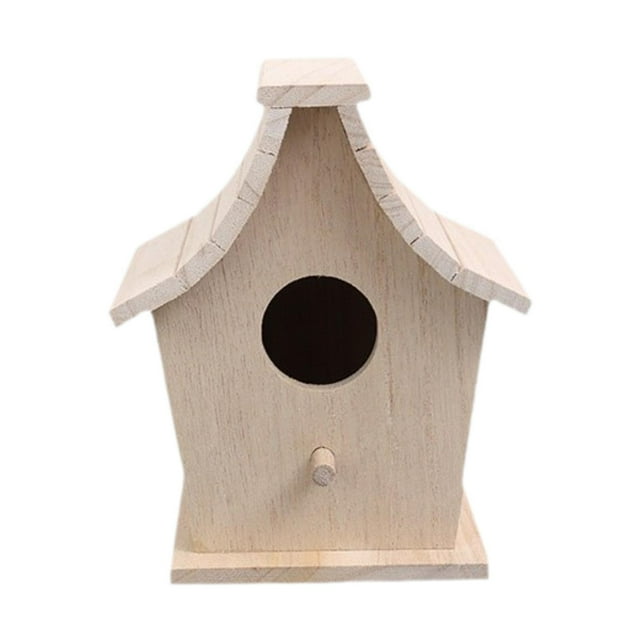 Casa para pájaros, decoración de jardín, regalo para amantes de las aves, madera, fácil de usar, refugio multifuncional, caja nido para patio, ,