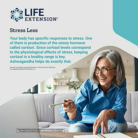 Life Extension - Optimized Ashwagandha Extract - Sensoril - 60 Vegetarian Capsules