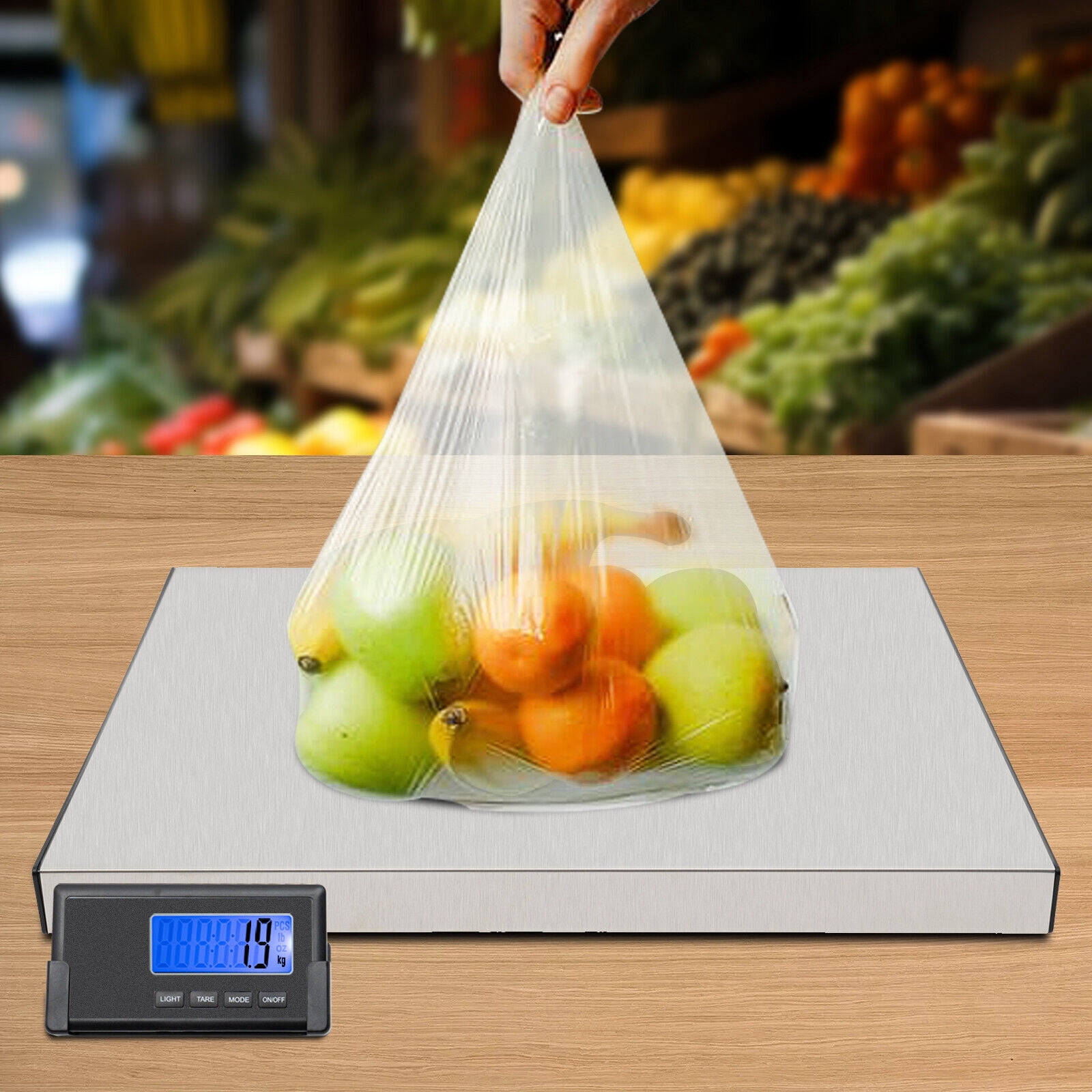 LB/OZ/KG LCD Screen Physician Scale, Low-Profile Doctor Scale with Anti-Slip Rubber Mat 0.05kg/0.1 lbs Accuracy