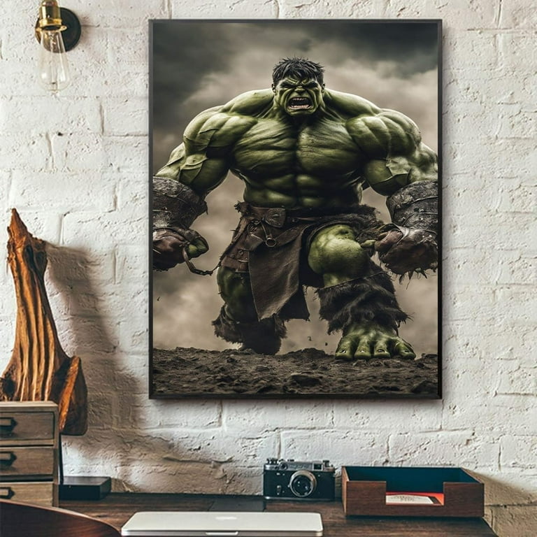 Diamond Painting Kits for Adults, Diamond Painting Stitch Gem Art Craft DIY Home Wall Decor 12x16 inch (Hulk Diamond Painting)