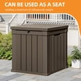 thumbnail image 5 of Dextrus Classic Outdoor Weatherproof 51 Gallon Resin Deck Box, Brown, 5 of 8