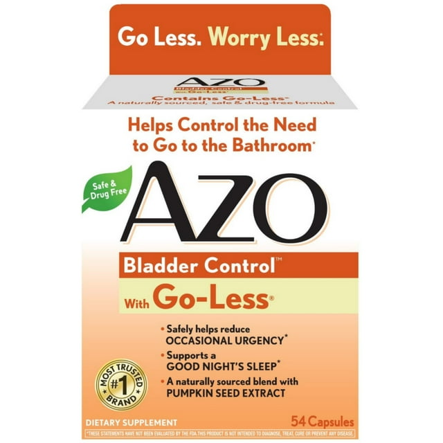 AZO Bladder Control with GoLess Capsules 54 ea (Pack of 6)